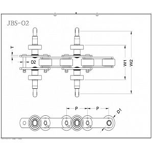 单手输送链H型模座款 Single Former Conveyor Chain Housing Mode