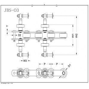 单手输送链单边款 Single Former Conveyor Chain SH(SIDE HANG) Mode