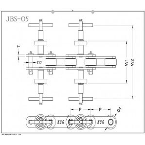 双手输送链标准款 Double Former Conveyor Chain